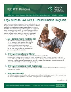 <i>Legal Steps to Take with a Recent Dementia Diagnosis</i>