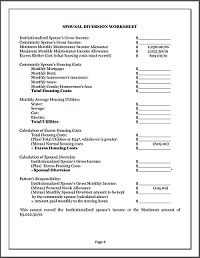 <i>Spousal Income Diversion Worksheet</i>